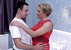 Taboo sex with sexy aunt and fortunate youthful step son