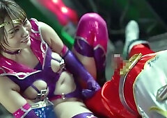 Dominant cosplay vixen makes a cock burst with pleasure