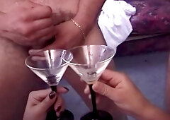 Alex Magni In Threesome With To Men She Like Drinking The Cum At The End