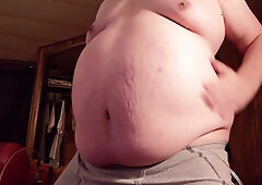 Stomach Inflation with helium/compressor while getting on all fours