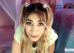 Delilah Shows Off Her Pink - Inserted