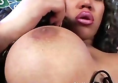 Classy tranny beauty Kayla works her hard dick to cumshot