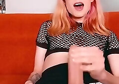 Cute girl in glasses cumshot