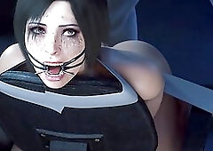 Uninvited guest for her ass (3D animation)