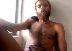 Climb On Guys Rock Mercury faps giant wooly rod in the sun