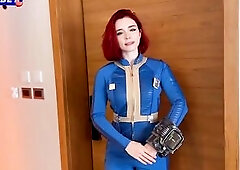 Fallout Cosplay - Redhead Dweller of Shelter 33 Coarse Bangs with Stranger untill Facial