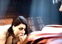 Transgender Pharah Gets Her Yummy Jock Played With Untill That babe Cums, Lady D Deepthroats A Transgender