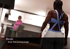 Hawt Latin chick Golden-haired Team-fucked by 3 Large Futanaris at Her Fiance Home