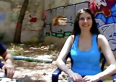 Old Youthful Casting Screw for Real Redhead Ginger Hotty Sabrina Unfathomable with large natural Bouncing Melons