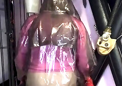 Angela amateur fetish blowjob in latex