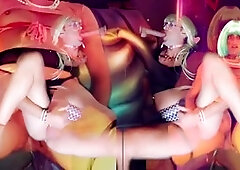 Gimp with small tits ready for some naughty fun