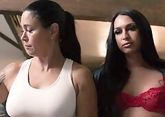 Big-chested trans beauty Khloe Kay checking out girl plumber Dana Vespoli