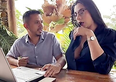 Lascivious boss screws a preggo woman so as not to fire her PART 1