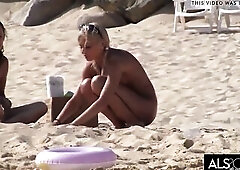 Wild and Avid Angels Have Joy on Stripped Beach