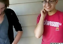 Tattooed twinks are jacking their meat in public