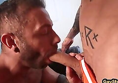 Ass fucked gay pounded by dirty stud in tight asshole