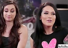 Georgia and Katrina enjoys licking tits