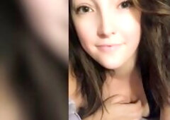 Girlfriend Rubs Her Breasts For U