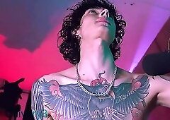 Tattooed Guy Stroking His Cock Until He Cums