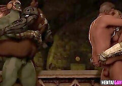 3D aztec gay warriors fucking with humans