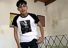 Mexican teenager takes cum facial