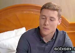 Horny sweet babe shared in bisex 3some