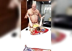 YOUTHFUL ANGEL ARRIVED FROM THE PARTY WANTING TO GIVE IT TO THE CHAP