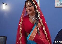 The Bengali Dinner Party: Danny D seduced by Brunette Exotic Desi Beauty Yasmina Khan