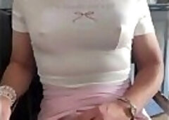 Smoking and showing my panties