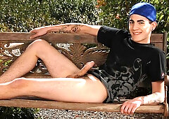 Rad Mathews is a skater boy twink who loves stroking outside
