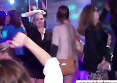 Real euro bachelorette gets cum on her melons at the club