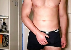 Hot stud gets wild with solo jerk off session and dirty talk