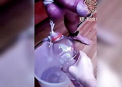 This time I wanted particular suffering for my serf and I hung a container on his balls and not fast poured water into it up to 7 liters in weight. Ce