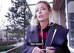 Public Agent Golden-haired Ozzie Isabelle Deltore bangs to save the bush