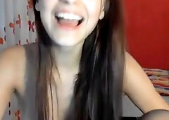 Small titted brunette amateur anal nailed at home