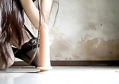 Having joy alone with a toy in my butt.