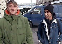 Exotic amateur and his Czech friend in a POV bareback 3some