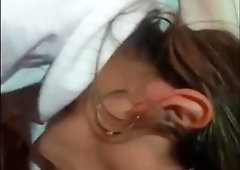 Bore shemale with glasses deep-throating the pipe of her customers and