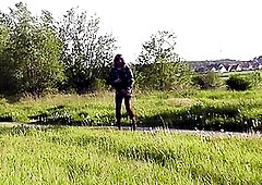 Biking Joy - public posed and spanked