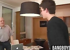 Sexy cleaner gets rid of his clothes and has his ass rimmed