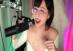 Naughty Asian milf Julia solo masturbation close up