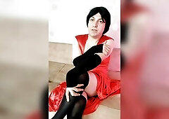 Red Clothed White Feminine Sissy