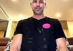 Master Daddy Spraying Cumload on His T-shirt