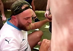Gay big cock, bareback anal, gang-bang