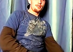 Straight thug Viper is stroking his massive cock solo