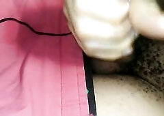 Enchanting hot large dong masturbating