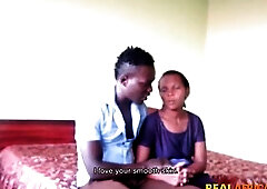 Taut Ass Real Amateur Afro Pair Screwing in Hotel