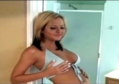 Platinum-blonde Sophia enjoys some anal fun