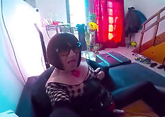 ebony man sausage for milky shemale - reload