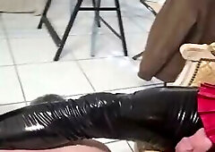 Tranny mistress with her slave slut